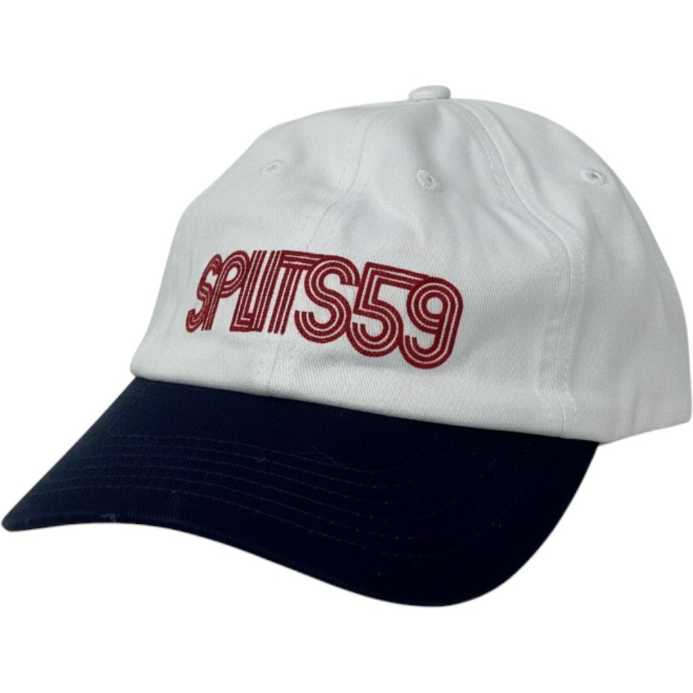 Splits59 Tennis Cap White Navy Red Embroidered Logo Adjustable Hat 22514